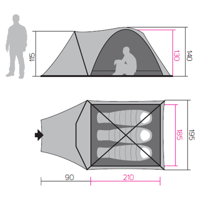 Namiot turystyczny Hannah Harbor 3