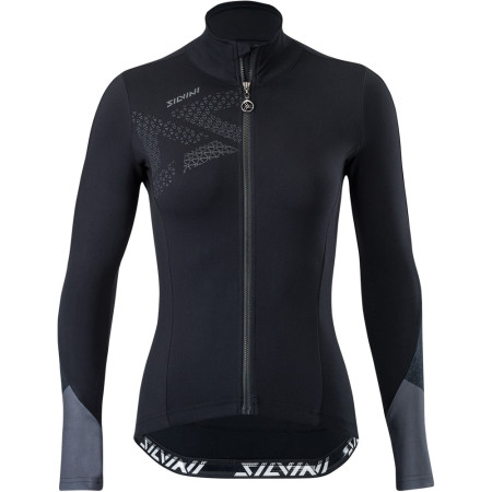 Damska koszulka kolarska Silvini Calvana czarny/szary BlackCharcoal