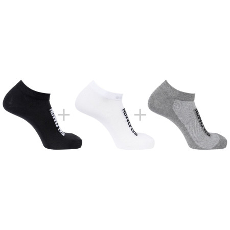 Skarpety Salomon Everyday Lite Low 3-Pack czarny/szary Black / White / Frost Gray