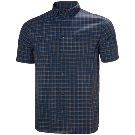 Koszula męska Helly Hansen Fjord Qd Ss Shirt 2.0 ciemnoniebieski Navy Vika Micro Plaid