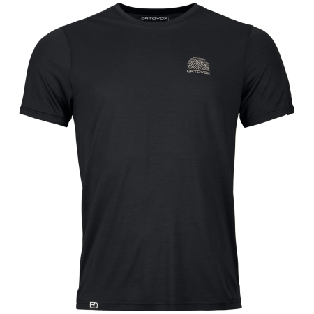 Męska koszulka Ortovox 120 Cool Tec Mtn Stripe czarny Black Raven