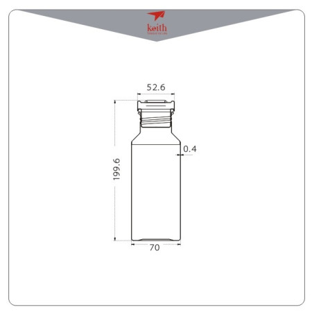 Butelka Keith Titanium Titanium Sport Bottle 550 ml