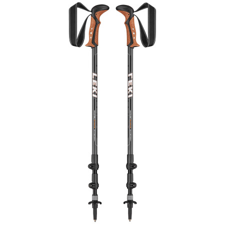 Kije trekkingowe Leki Khumbu Antishock szary/pomarańczowy DarkanthraciteWhiteOrange