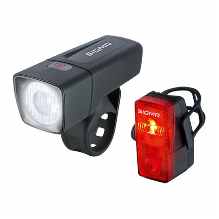 Przednia/tylna lampka Sigma Aura 25 + Cubic czarny