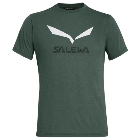 Koszulka męska Salewa Solidlogo Dri-Rel M S/S Tee ciemnoszary DeepForestMelange