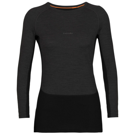 Damska koszulka Icebreaker ZoneKnit™ 200 LS Crewe szary/czarny jet heather/black/metro heather/cb