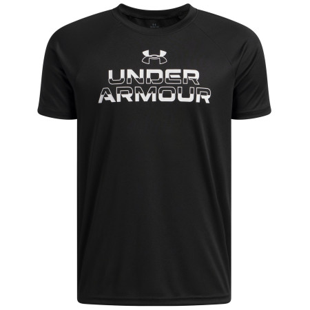 T-shirt dziecięcy Under Armour Tech Split Wordmark SS Black czarny Black