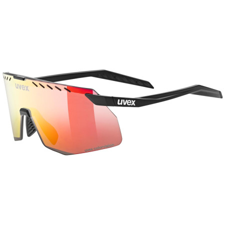 Okulary przeciwsłoneczne Uvex Pace Stage S Cv czarny/czerwony Black Matt/Mir.Red
