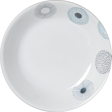 Talerz Brunner Deep Plate ø 21cm biały/niebieski
