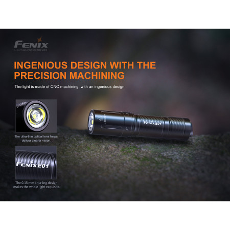 Latarka Fenix E01 V2.0 blue