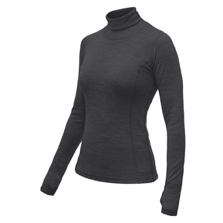 Damska koszulka Sensor Merino Bold Roll Neck dł.rękaw ciemnoszary Anthracite Gray