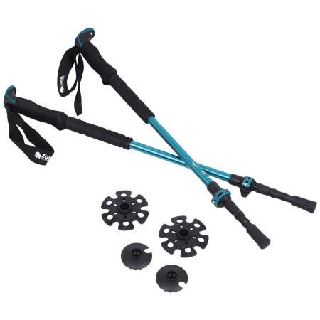 Kije trekkingowe Zulu Dual Lock Antishock niebieski blue