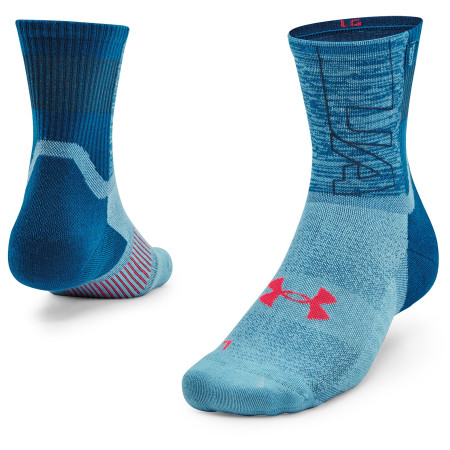 Skarpetki Under Armour ArmourDry Run Mid-Crew niebieski Cruise Blue / Fresco Blue / Beta