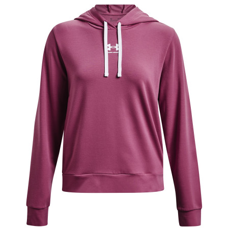 Bluza damska Under Armour Rival Terry Hoodie 2024 różowy Pace Pink/White