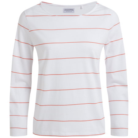 Koszulka Craghoppers Katitia Long Sleeved Top biały RedSndstnStp