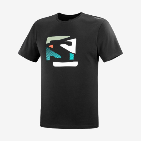 Koszulka męska Salomon Outlife Graphic Disrupted Logo czarny Black