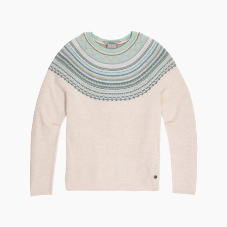 Sweter damski Royal Robins Westlands Fairisle Crew beżowy Chalk Htr Manzanita Pt
