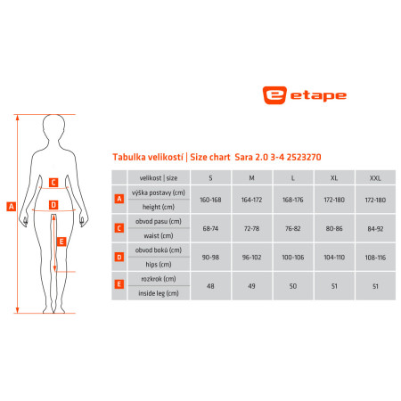 Damskie spodnie rowerowe 3/4 Etape Sara 2.0 3/4