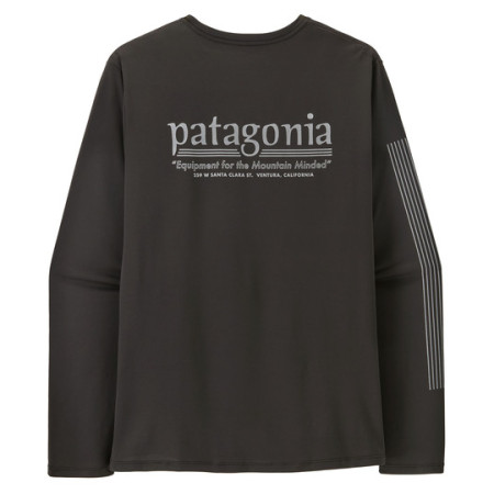 Koszulka męska Patagonia M's L/S Cap Cool Daily Shirt - Hut Tripper czarny Black