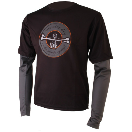 Męska koszulka Axon Monster dlouhý rukáv czarny/szary