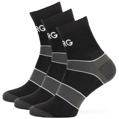 Skarpety męskie Warg Trail MID Wool 3-pack czarny/zielony BlackSedoZelenaBila