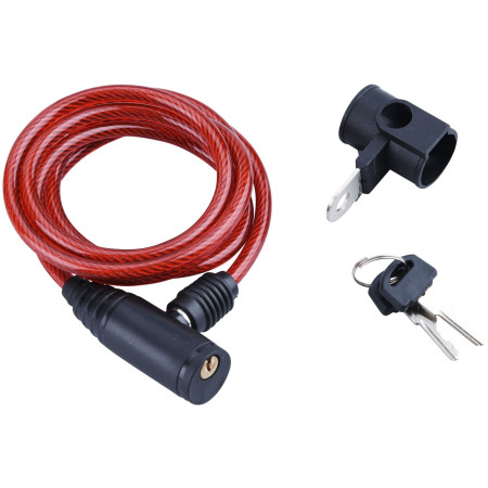 Zapięcie rowerowe Extol linka, 6x1500 mm czerwony Red