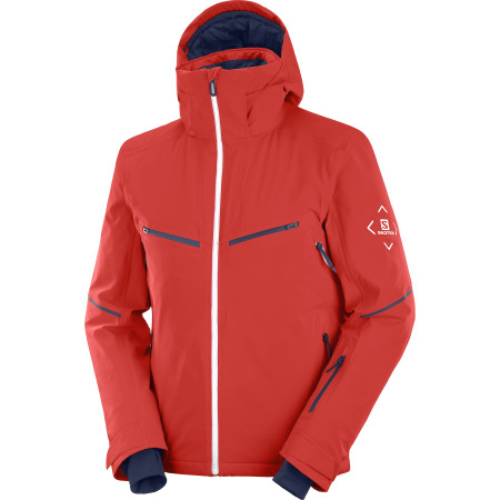 Kurtka męska Salomon Brilliant Jacket M czerwony GojiBerry/White/NightSky