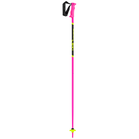 Kije narciarskie Leki Racing Kids różowy/żółty neonpink-black-neonyellow