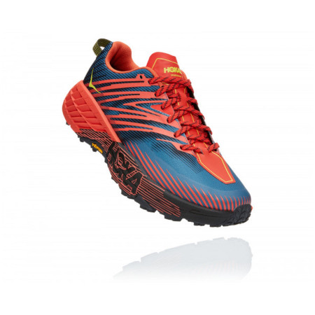 Buty do biegania dla mężczyzn Hoka One One Speedgoat 4 Wide niebieski/pomarańczowy Fiesta/ProvincialBlue