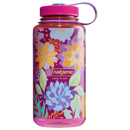Butelka Nalgene Wide Mouth Psychedelic Botanical 1000 ml różowy Magenta/Botanical Florals