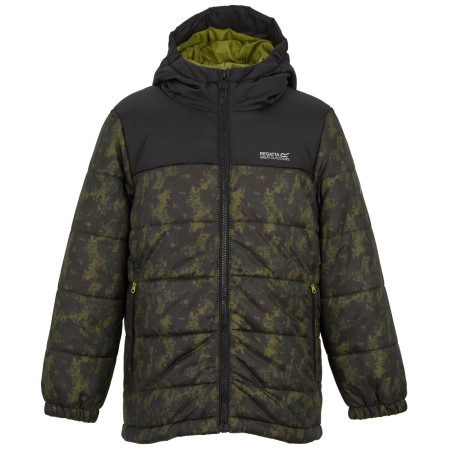 Dziecięca kurtka zimowa Regatta Lofthouse Black/Distress Camo khaki/czarny Black/Distress Camo