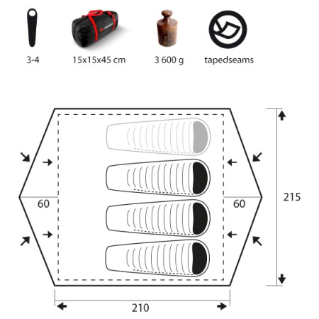 Namiot turystyczny Trimm Globe D