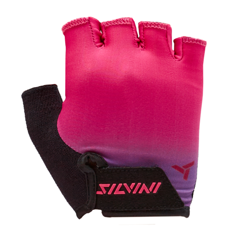 Rękawiczki rowerowe dla dzieci Silvini Anapi czarny/różówy black-fuchsia