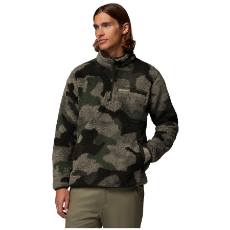 Męski sweter Columbia Rugged Ridge™ High Pile Half Zip zielony/czarny Stone Green Mod Camo