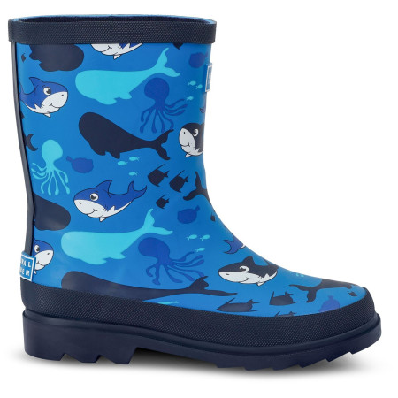 Kalosze dziecięce Regatta Mudplay II Junior 4DT niebieski Bubbles the Shark Blue Print