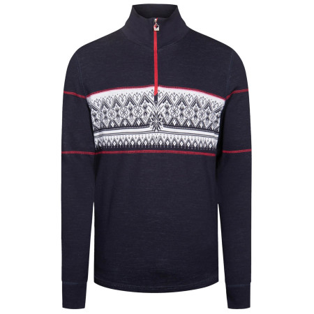 Męski sweter Dale of Norway Moritz Masc Basic Sweater niebieski/biały Navy White Raspberry