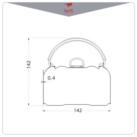 Czajnik Keith Titanium Titanium Kettle 1 L