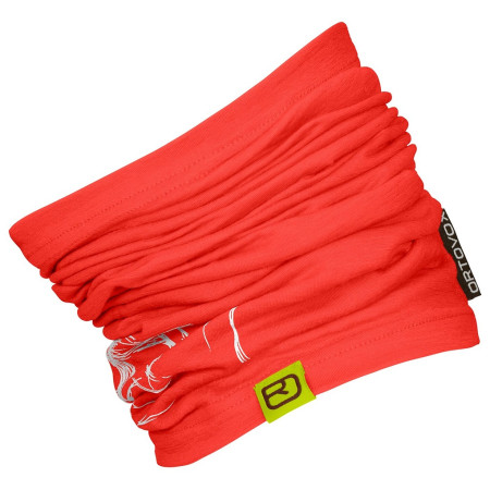Komin wielofunkcyjny Ortovox 120 Tec Logo Neckwarmer czerwony Coral