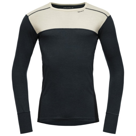 Męska koszulka Devold Lauparen Merino 190 Shirt Man czarny/biały RAW WHITE/INK/BLACK