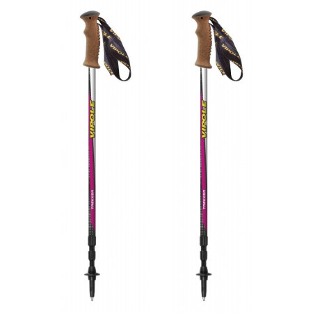 Kije trekkingowe Vipole Trekker Cork różowy Violet