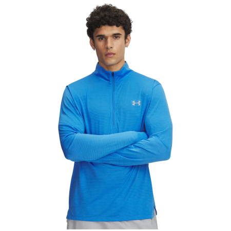 Męska koszulka Under Armour Launch 1/4 Zip niebieski Blue