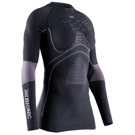 Damska koszulka X-Bionic Energy Accumulator 4.0 Shirt Lg Sl czarny/różówy CHARCOAL/MAGNOLIA