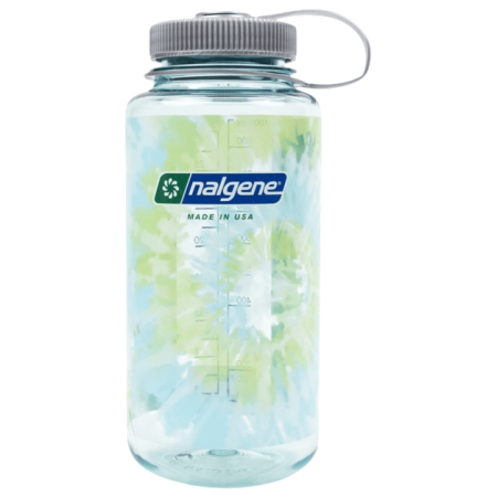 Butelka Nalgene Wide Mouth Tie-Dye Print 1000 ml jasnoniebieski Seafoam w/Platinum Blue Tie Dye