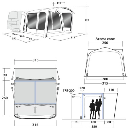 Przedsionek Outwell Maryville 260SA Flex