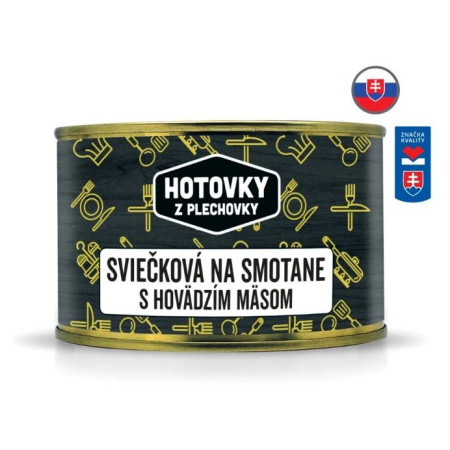 Gotowe jedzenie Hotovky z plechovky Polędwiczki wołowe w sosie śmietanowym 400g