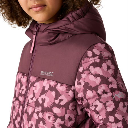 Dziecięca kurtka zimowa Regatta Lofthouse Fig/Violet Leopard