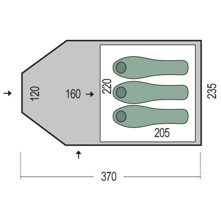 Namiot rodzinny Pinguin Campus 3