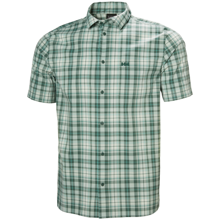 Koszula męska Helly Hansen Fjord Qd Ss Shirt 2.0 jasnozielony Green Mist Shore Plaid