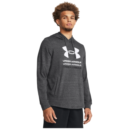 Bluza męska Under Armour UA Rival Terry Graphic Hood szary Gray