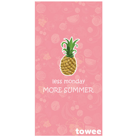 Ręcznik szybkoschnący Towee Ananas 80x160 cm różowy Pineeapple